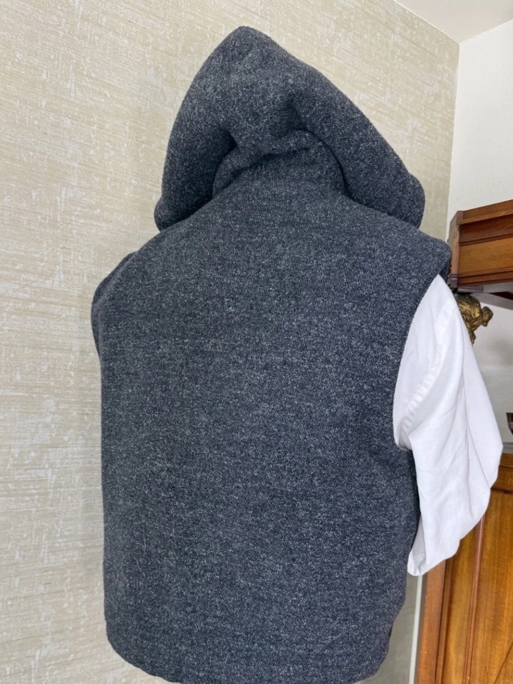 Y2K Nordstrom Rubbish XL Men’s Hoodie Vest Leather Wool Twilight BP Grunge Skate